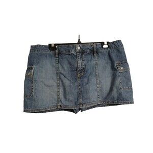 Old Navy Jean short Skort size 16 pockets zip front
